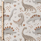 0.5m BIO French Terry Dinos cream *VORBESTELLUNG* Lieferzeit 4-7 Wochen*