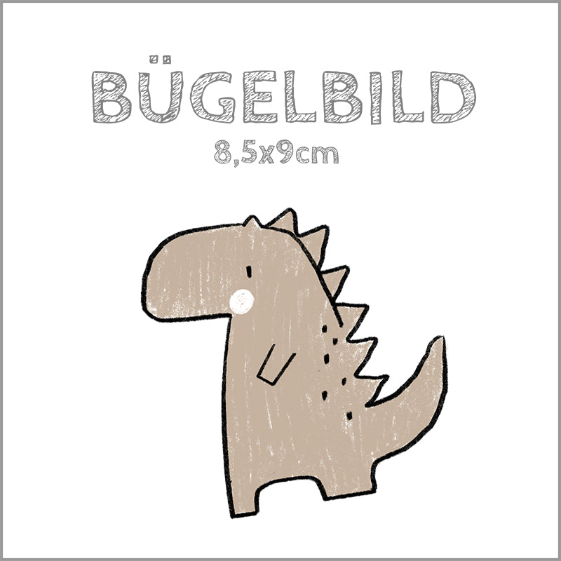 Bügelbild Dinotastisch: T-Rex dunkel | 8,5x9cm
