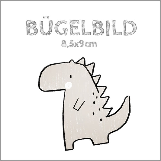 Bügelbild Dinotastisch: T-Rex hell | 8,5x9cm