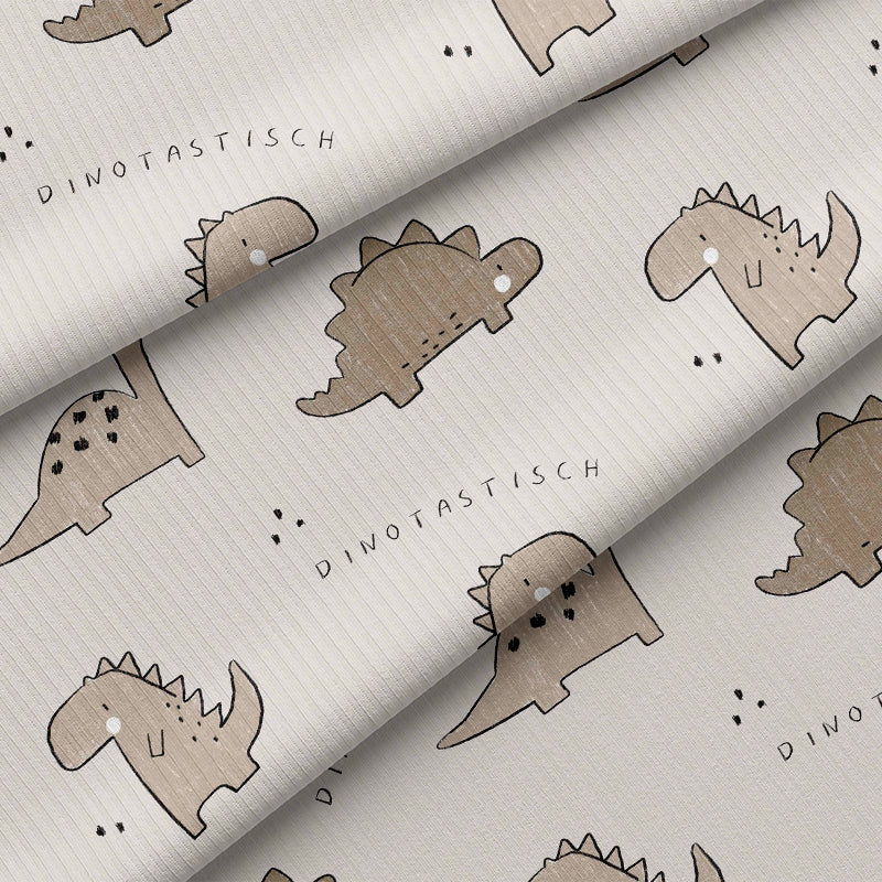 0.5m BIO Rippjersey Dinotastisch beige *COMING SOON*