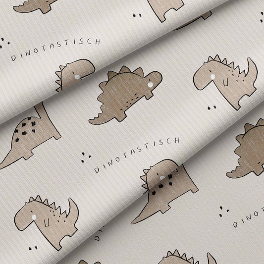 0.5m BIO Rippjersey Dinotastisch beige *COMING SOON*