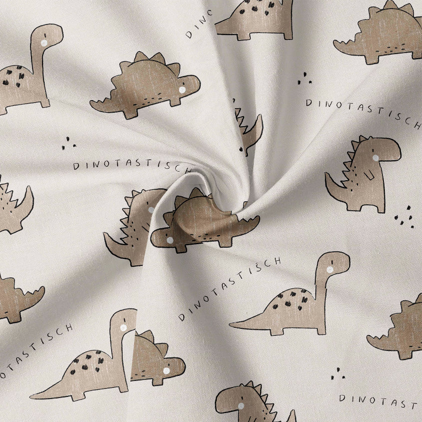 0.5m BIO French Terry Dinotastisch beige