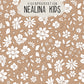 0.5m BIO French Terry Vintage Flowers latte *STOFFÜBERSICHT*