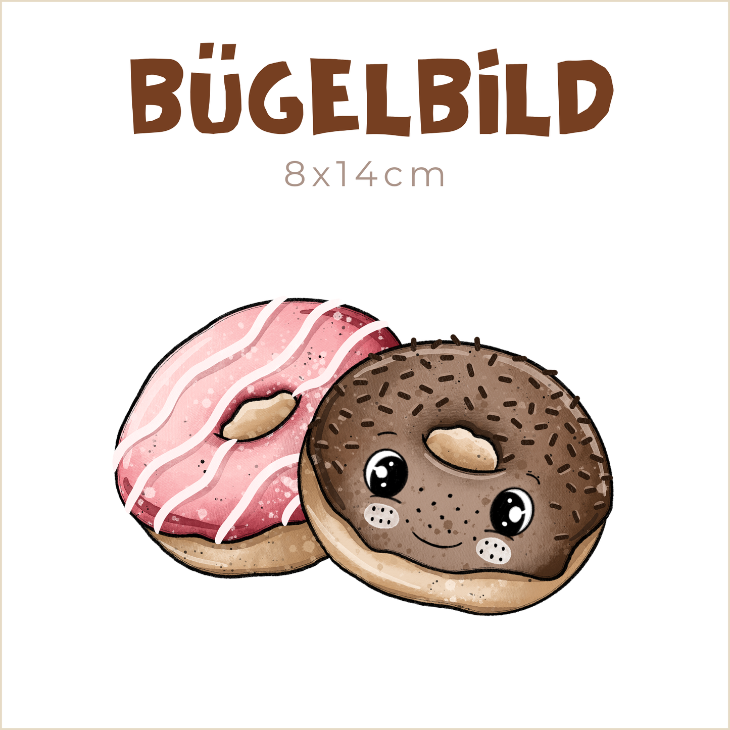 Bügelbild Donut-Love: Better together | 8x14cm