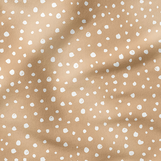 0.5m BIO French Terry Dots hellbraun