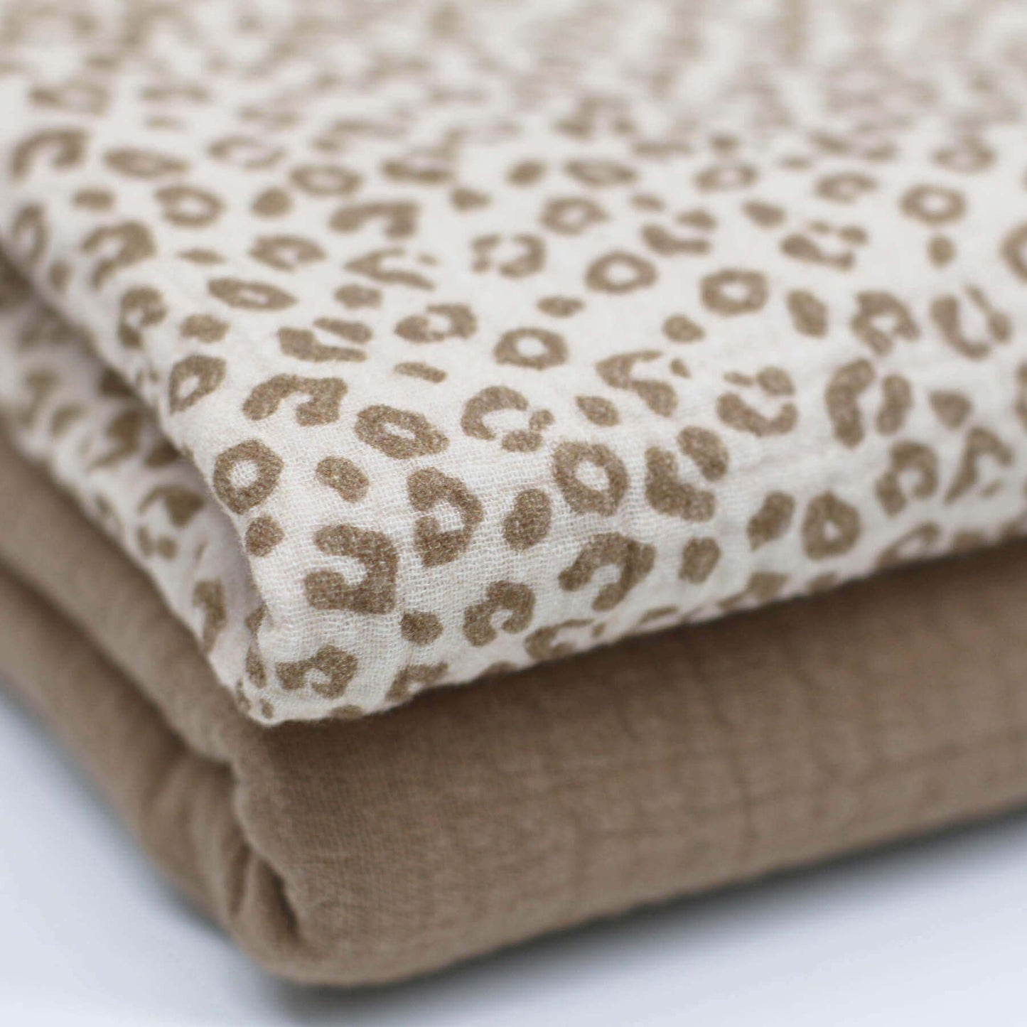 0.5m Musselin Leopardenmuster beige