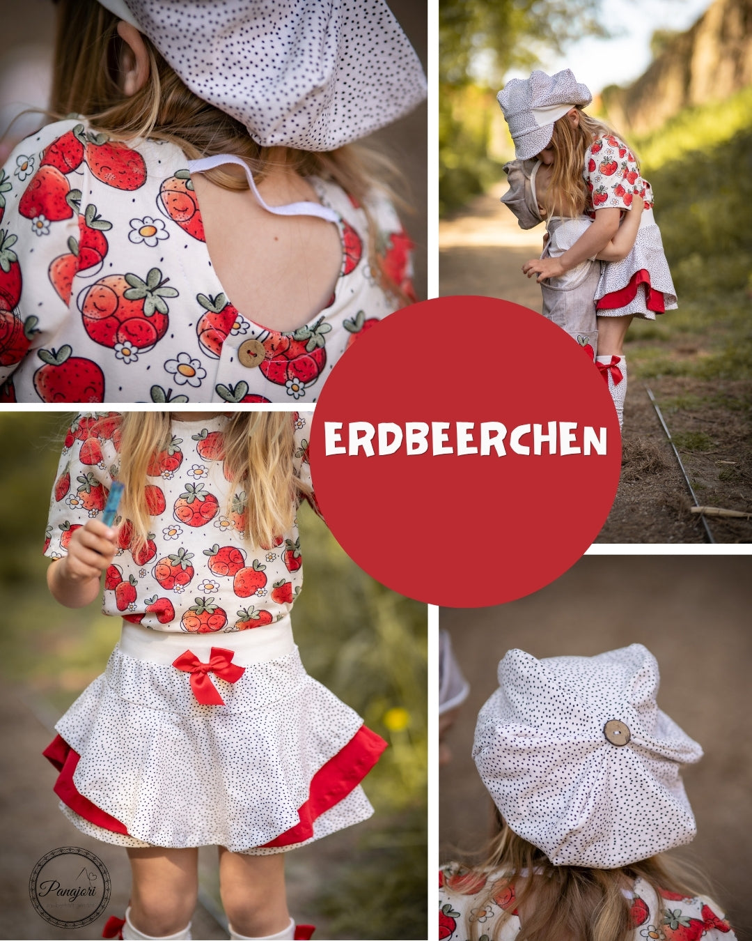 0.5m BIO French Terry Erdbeerchen