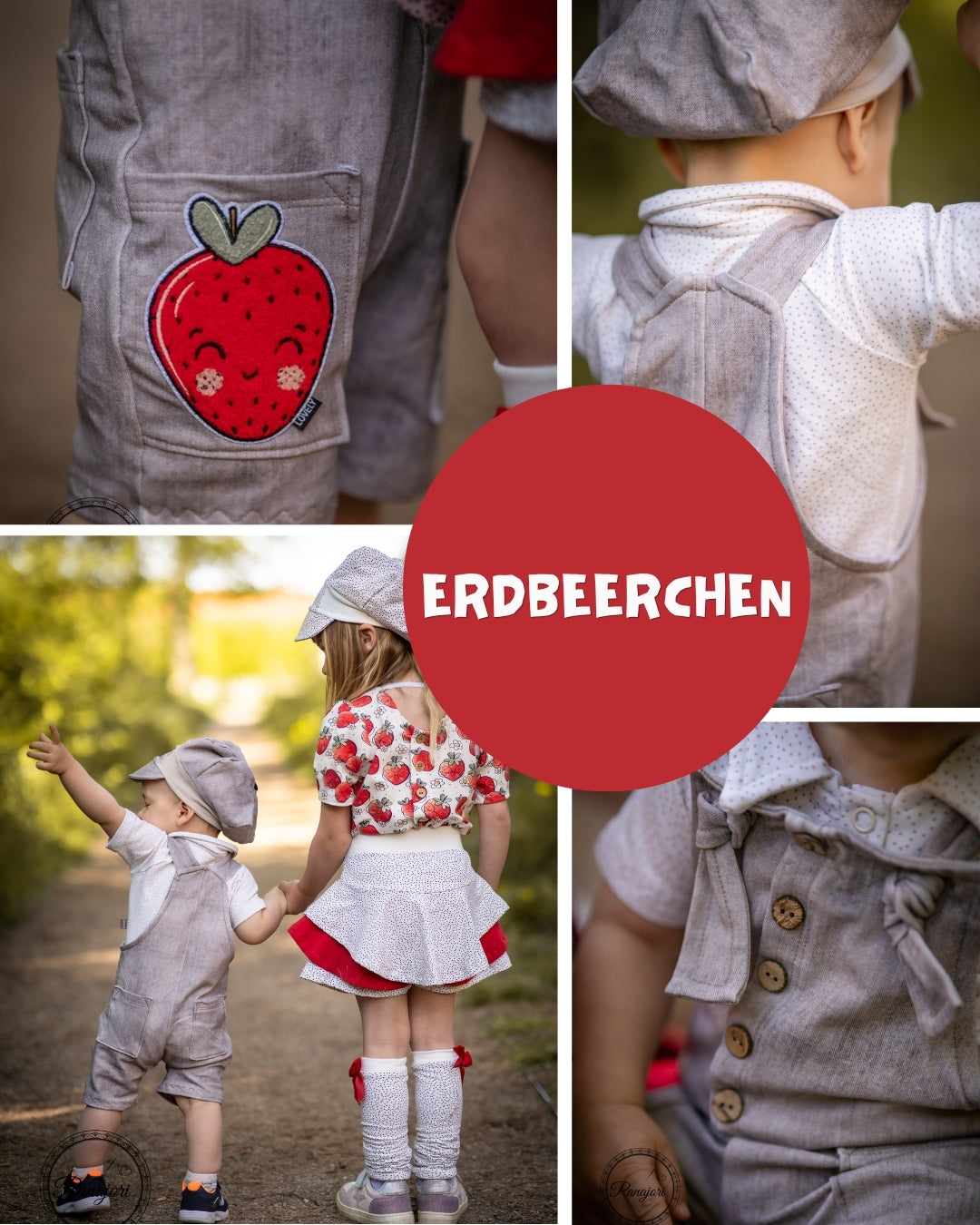 0.5m BIO French Terry Erdbeerchen