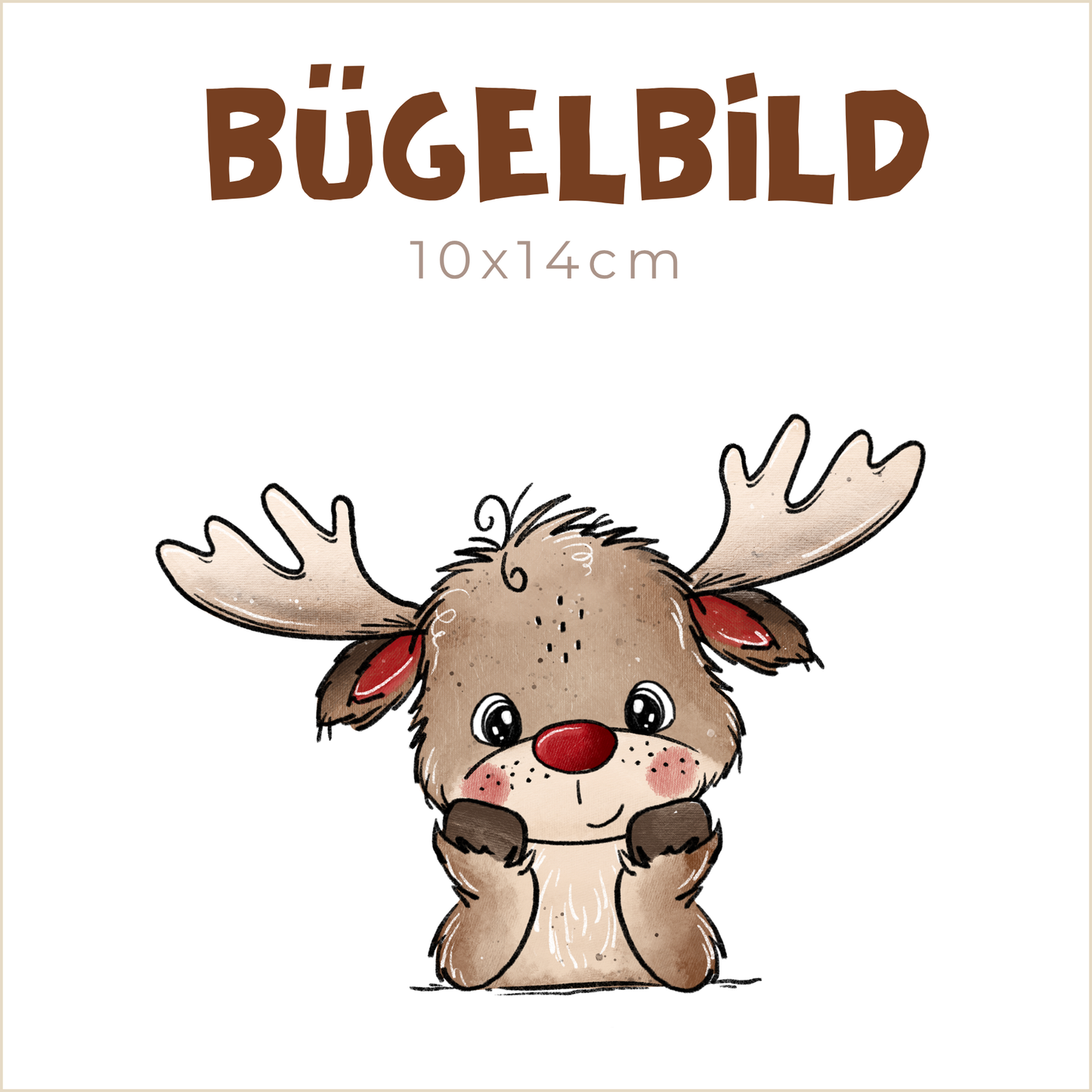 Bügelbild Elch Emil 2 | 10x14cm