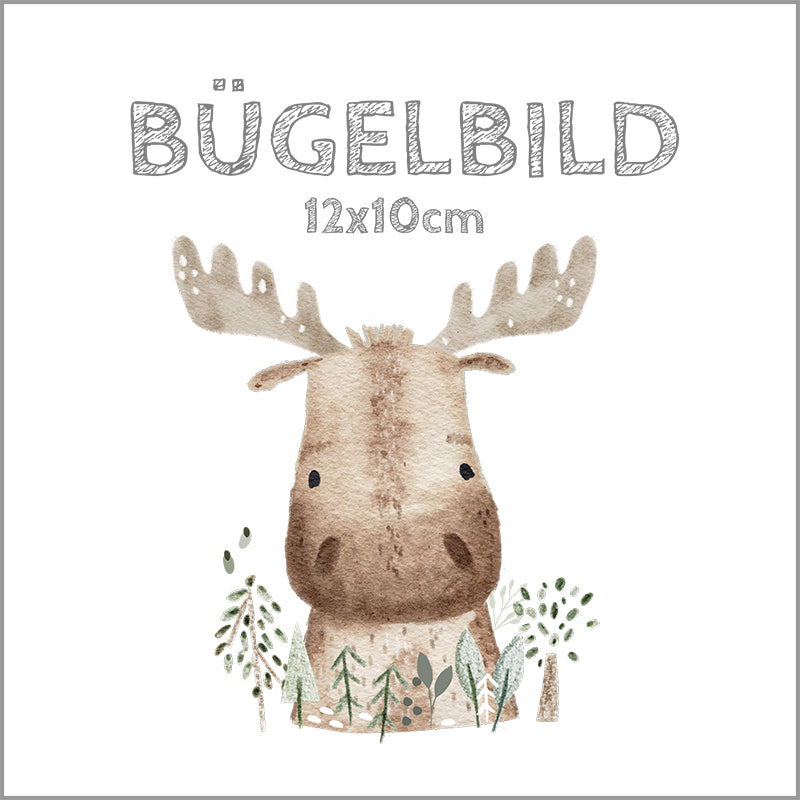 Bügelbild Elch Yoso | 12x10cm