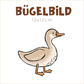 Bügelbild Entenfamilie: Ente beige | 12x12cm