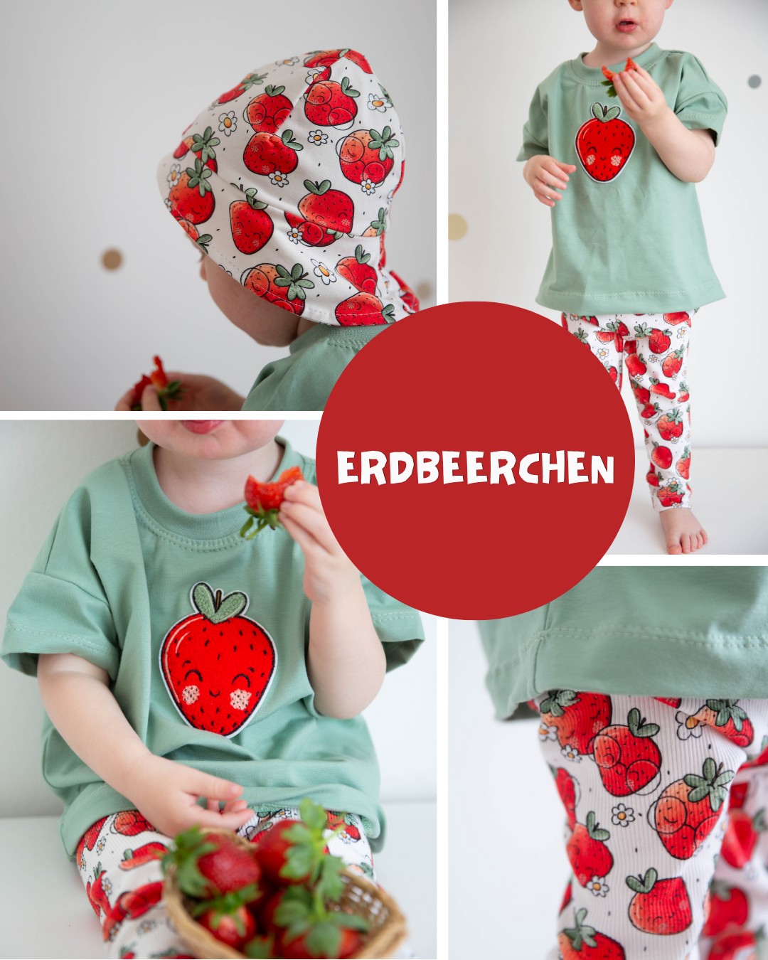 0.5m BIO French Terry Erdbeerchen *STOFFÜBERSICHT*
