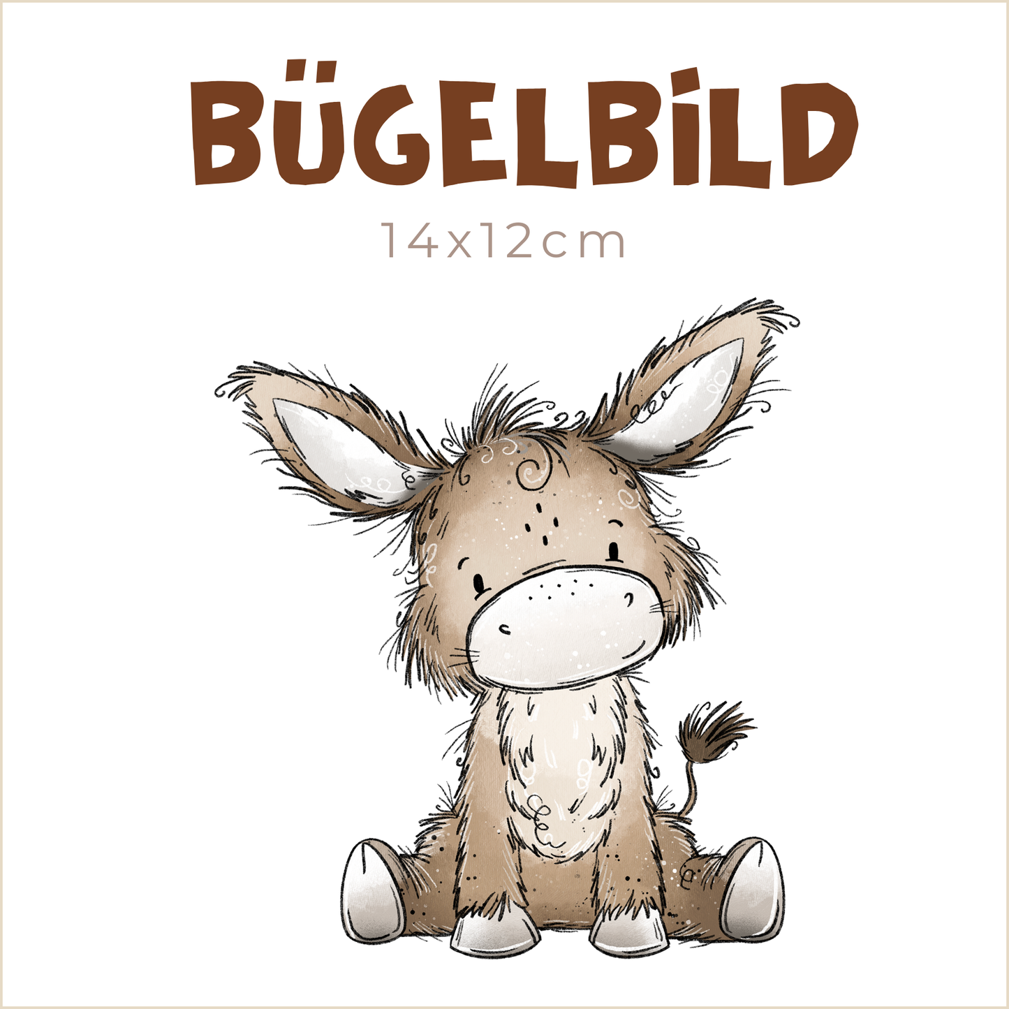 Bügelbild Eselchen | 14x12cm