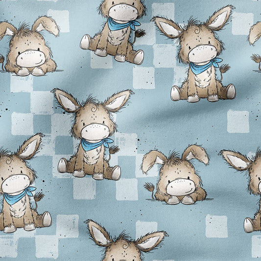 0.5m BIO French Terry Eselchen blau *COMING SOON*