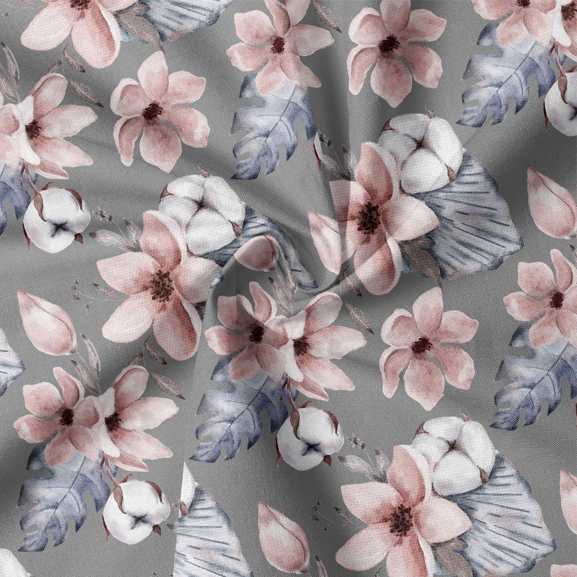 0.5m Biojersey Eves Flowers grey