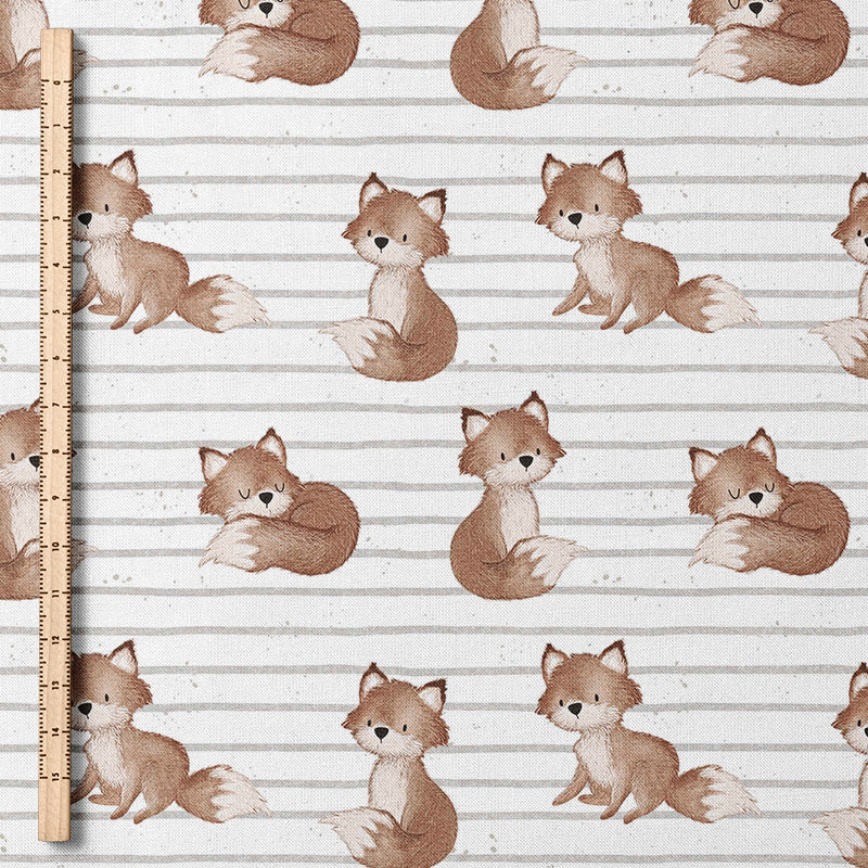 0.5m BIO French Terry Ferdi Fuchs stripes *STOFFÜBERSICHT*