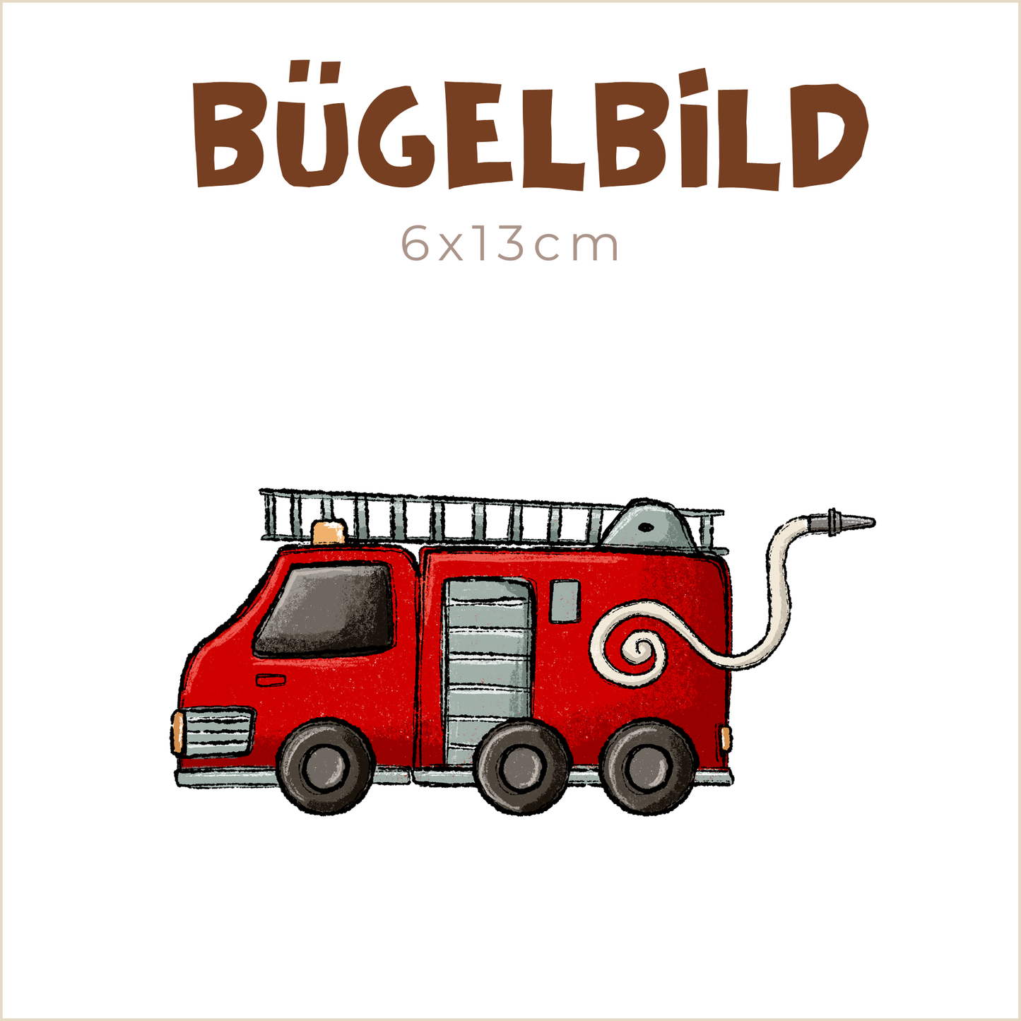Bügelbild Fire-Team: Feuerwehr | 6x13cm