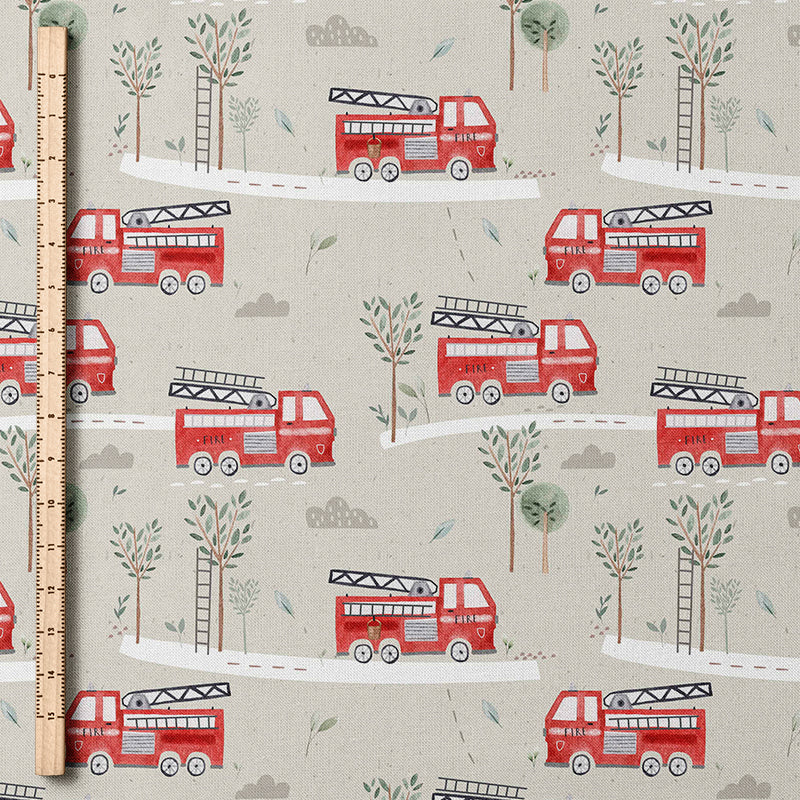 0.5m BIO French Terry Fire Truck tofu