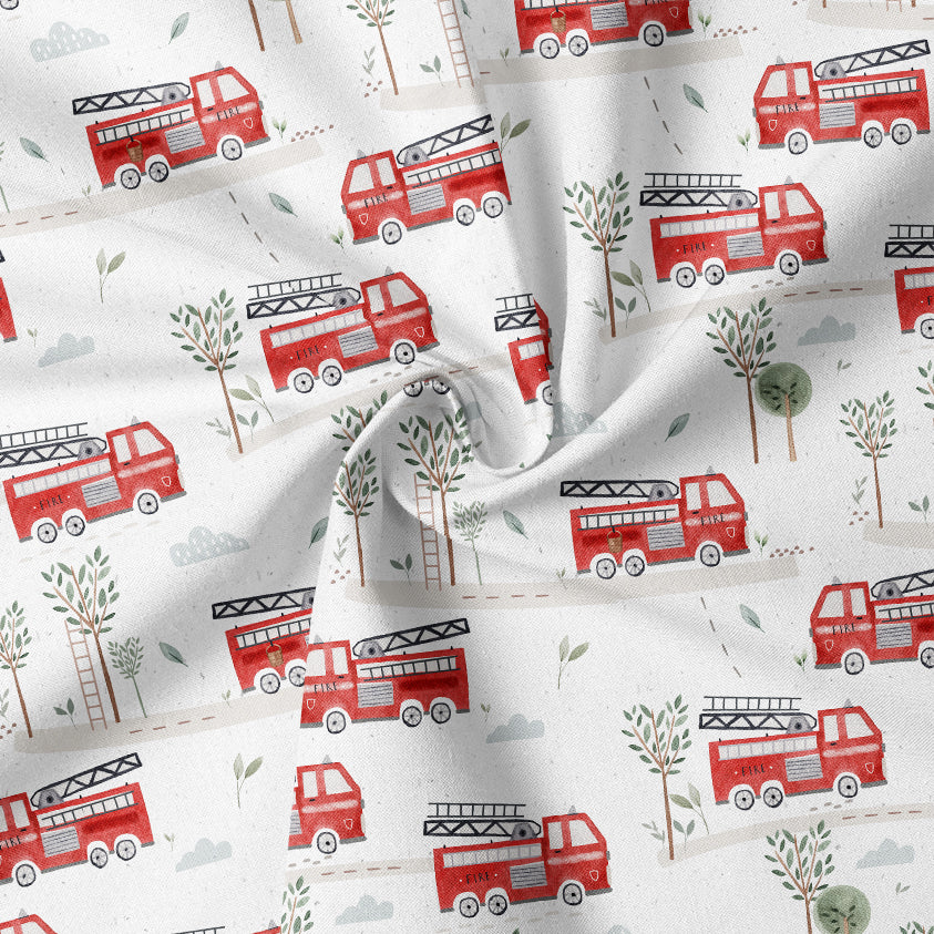 0.5m BIO French Terry Fire Truck white *VORBESTELLUNG*