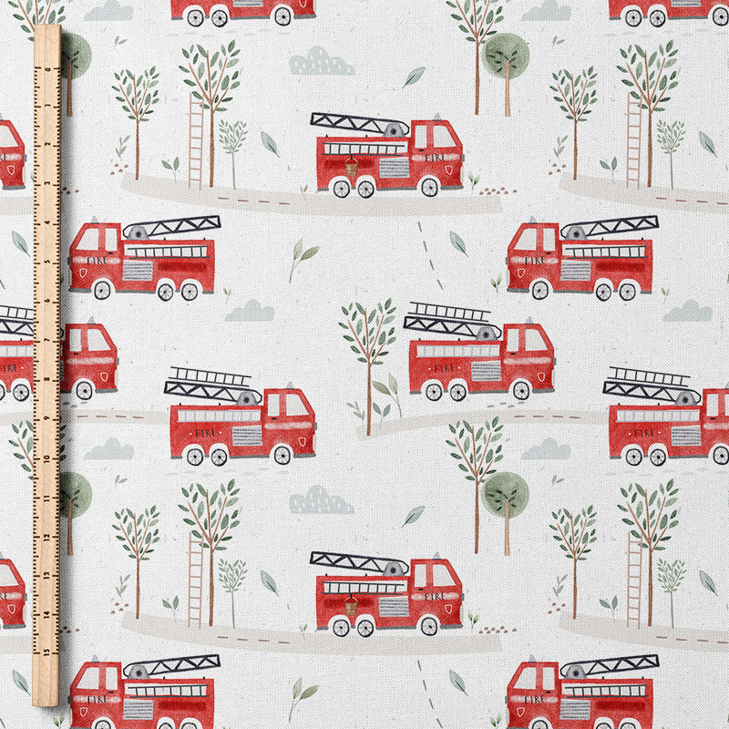 0.5m BIO French Terry Fire Truck white *VORBESTELLUNG*
