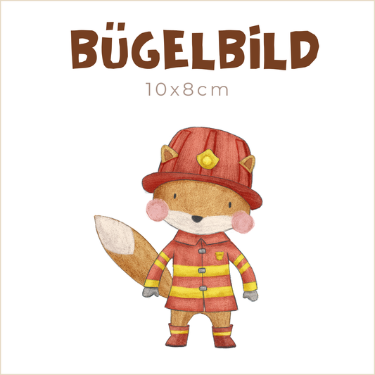 Bügelbild Firefighter-Foxi | 10x8cm