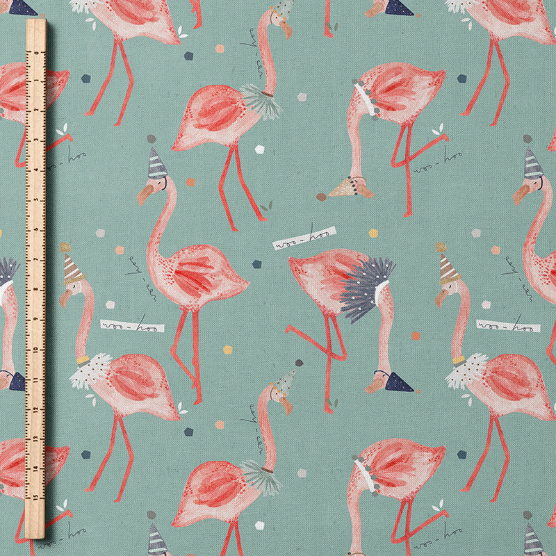 0.5m BIO French Terry Flamingo-Party *VORBESTELLUNG*