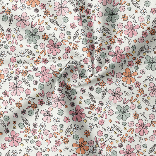 0.5m Biojersey Floral-Time