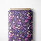 0.5m BIO French Terry Floras Flowers violett