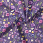 0.5m BIO French Terry Floras Flowers violett