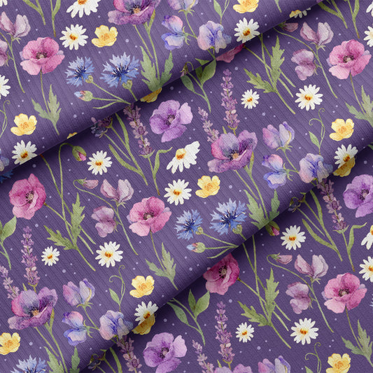 0.5m BIO Rippjersey Floras Flowers violett