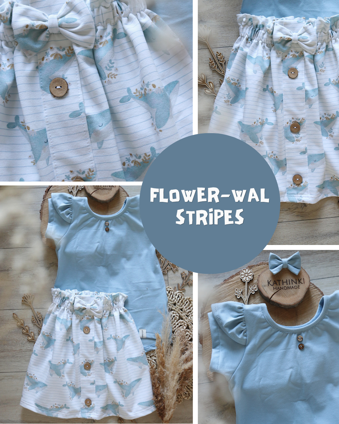0.5m BIO French Terry Flower-Wal Stripes *STOFFÜBERSICHT*