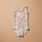 0.5m Bademodestoff Flowers cream