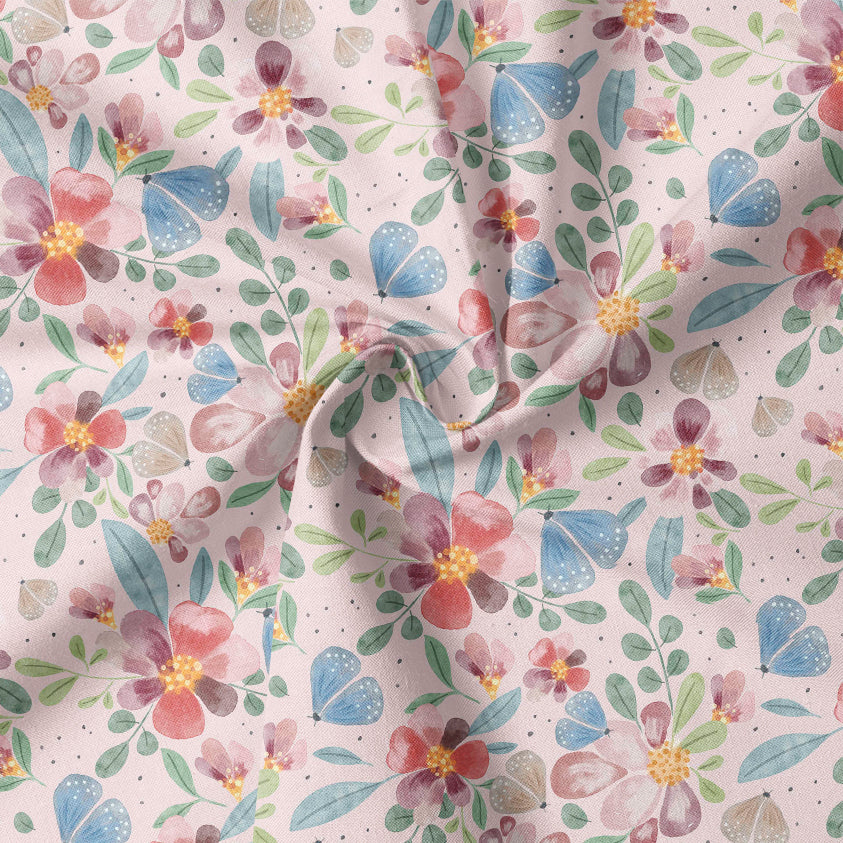 0.5m BIO French Terry Flowers rose