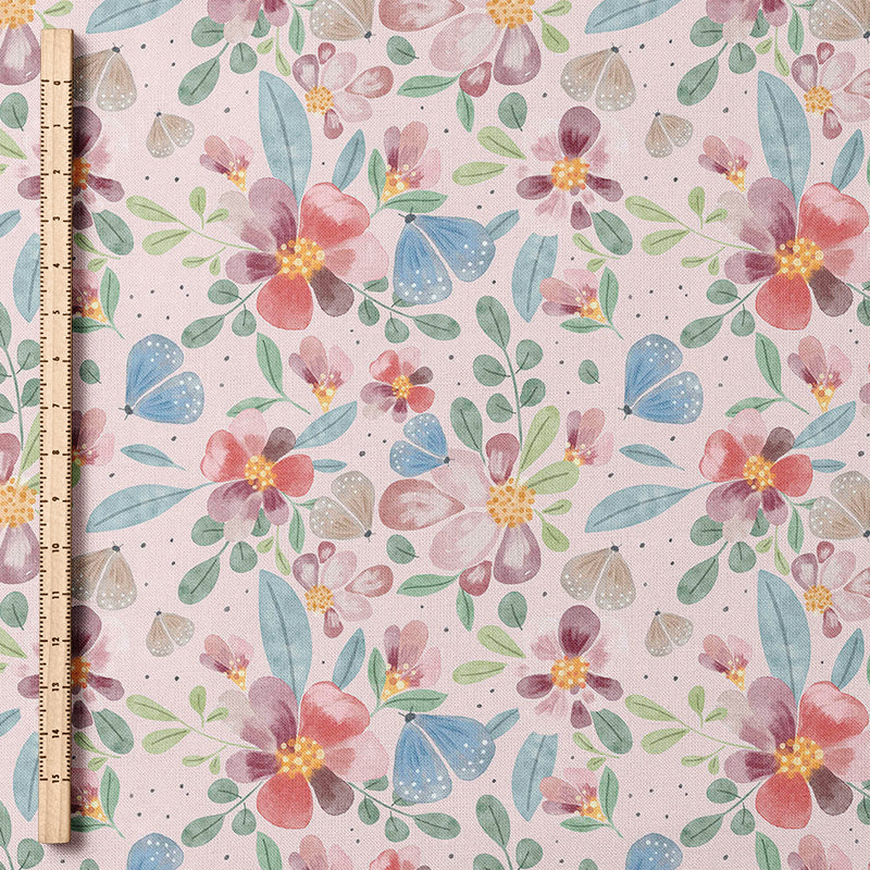 0.5m Baumwolle Flowers rose *VORBESTELLUNG: Lieferzeit 4-6 Wochen*