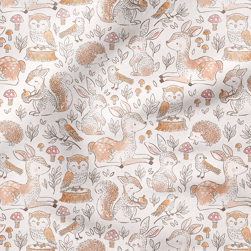 0.5m Biojersey Forest Animals bright