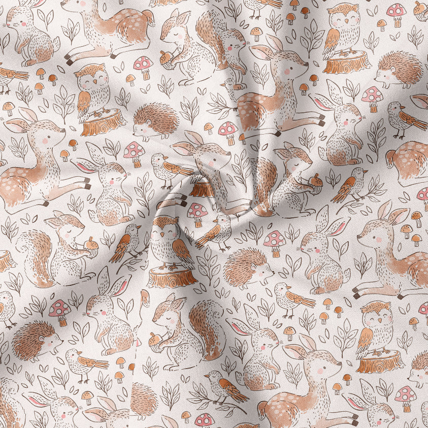 0.5m Biojersey Forest Animals bright