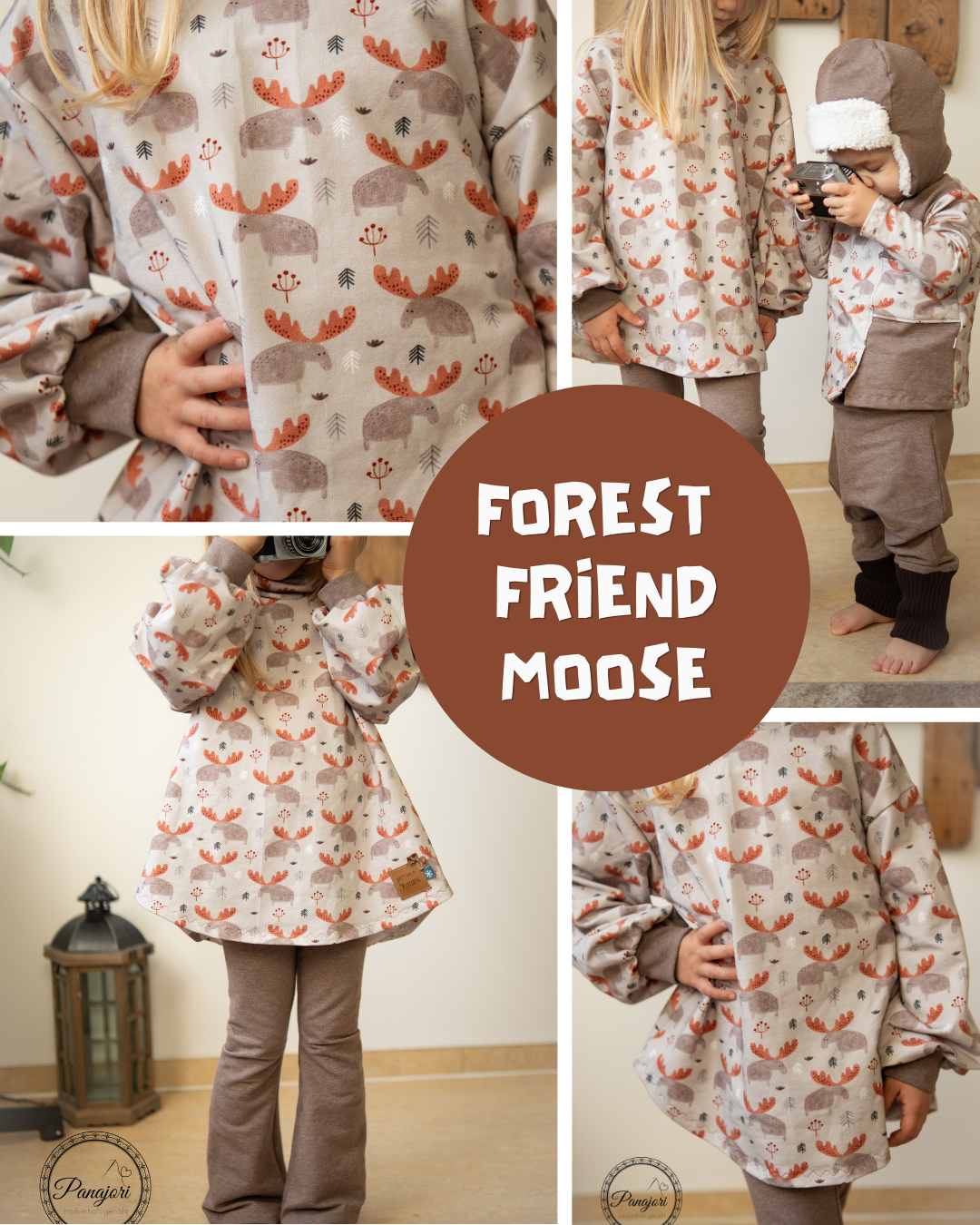 0.5m BIO French Terry Forest Friend Moose