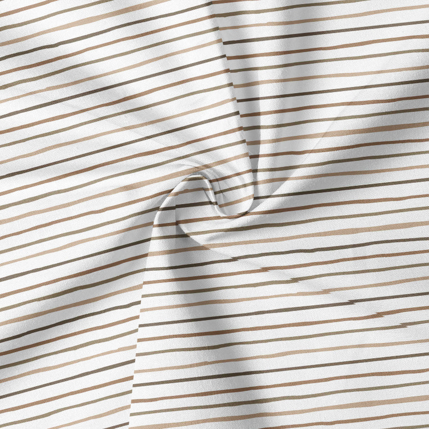 0.5m BIO French Terry Forest Friends brown lines