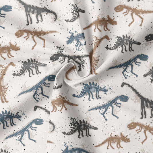 RESTSTÜCK 135cm Biojersey Fossilien