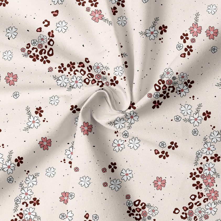 0.5m BIO French Terry Fox World Flowers *STOFFÜBERSICHT*