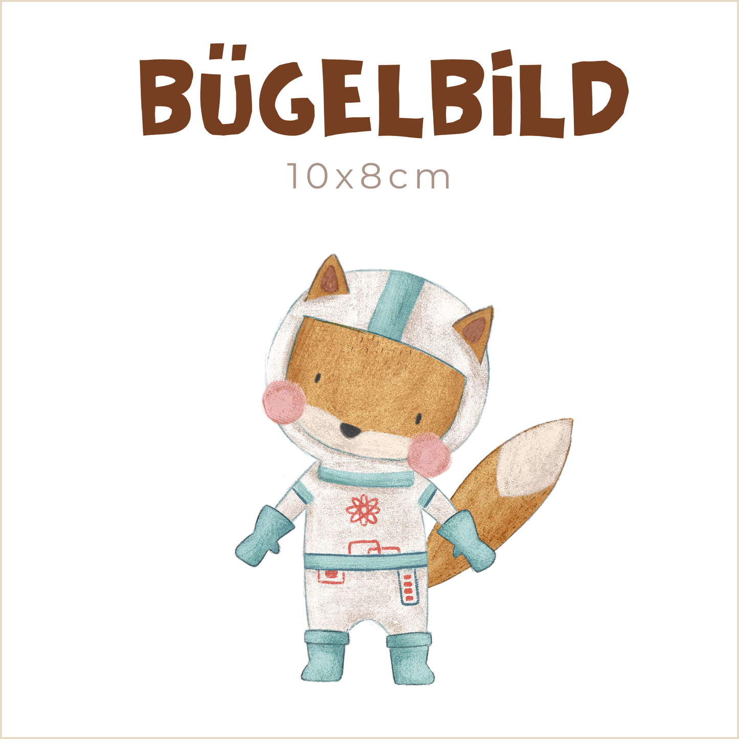 Bügelbild Foxtronaut | 10x8cm