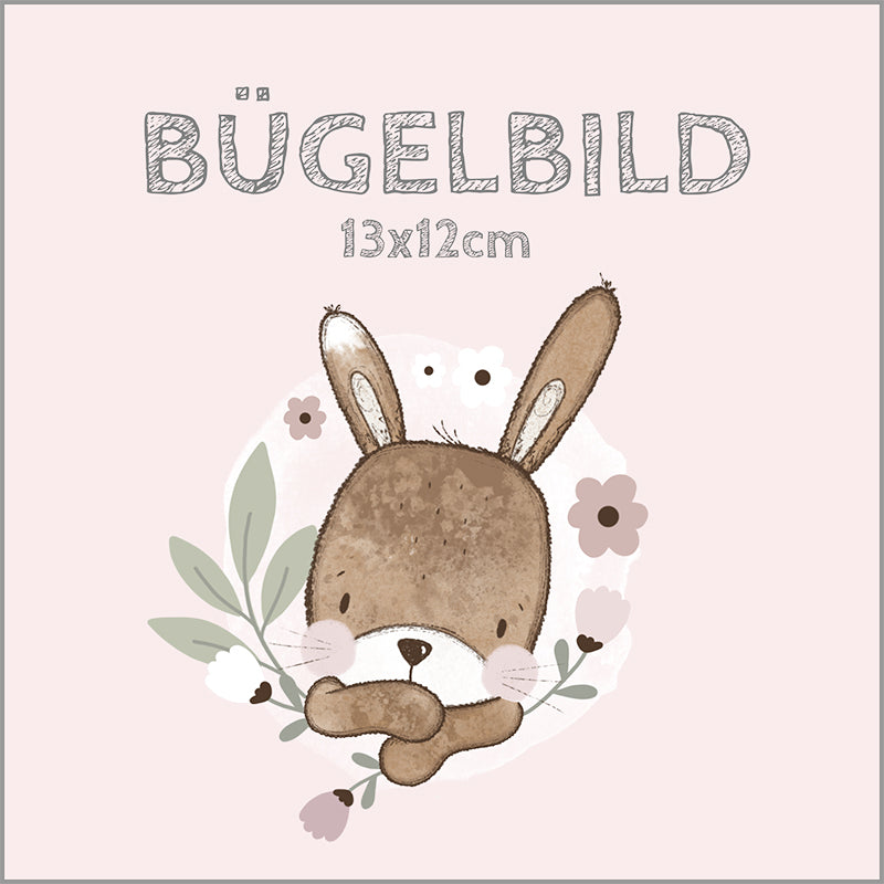 Bügelbild Frühlingshase | 13x12cm