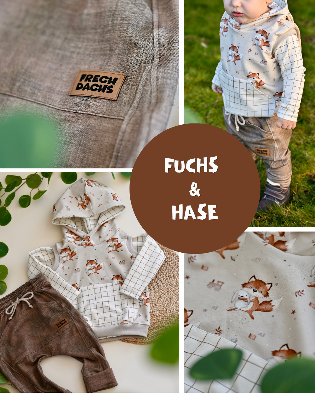 0.5m Biojersey Fuchs und Hase