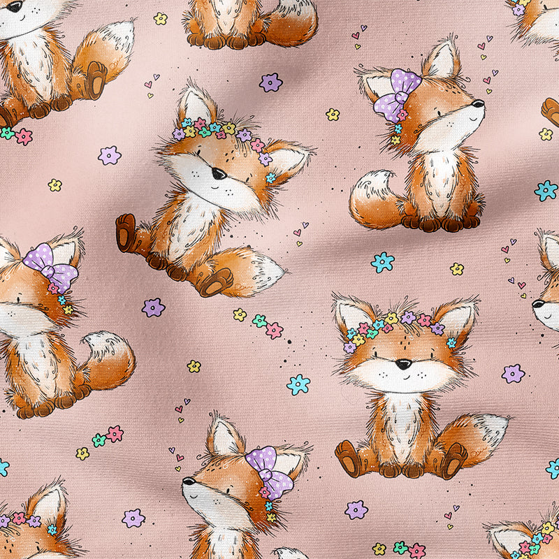 0.5m BIO French Terry Fuchstag Blumen