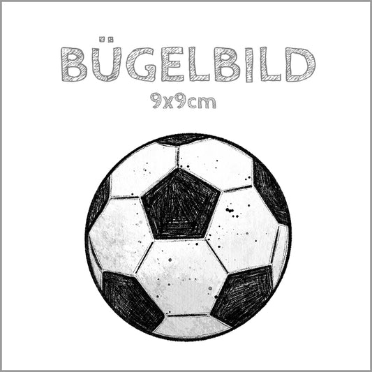 Bügelbild Fussball | 9x9cm