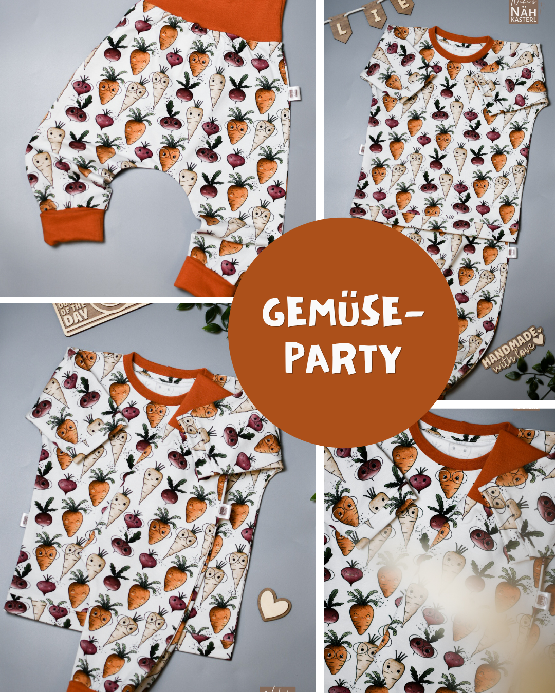 0.5m Biojersey Gemüse-Party