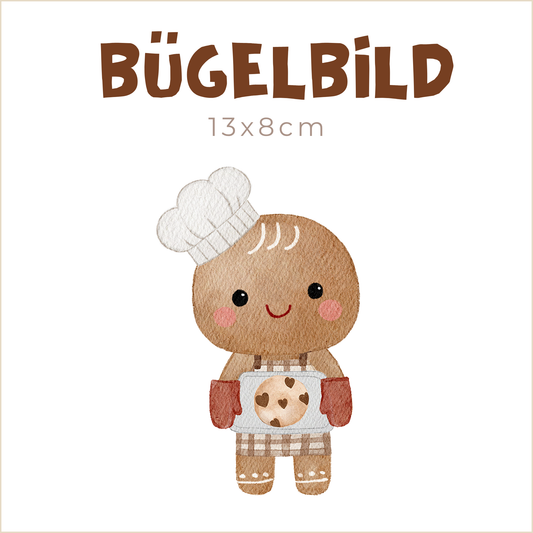Bügelbild Gingers Backstube Keks-Bäcker | 13x8cm
