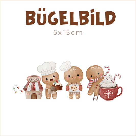 Bügelbild Gingers Backstube Parade | 5x15cm