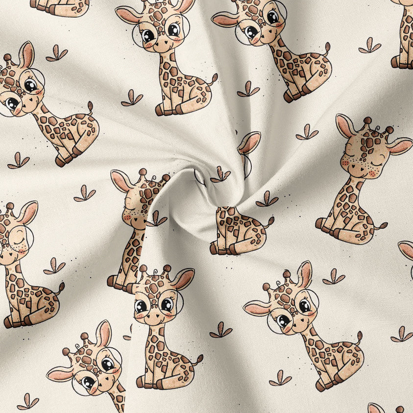 0.5m BIO French Terry Giraffe Gina