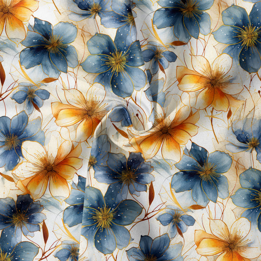 0.5m Biojersey Golden Flowers